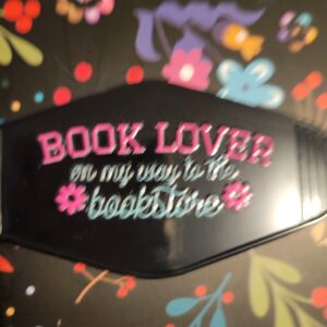 On my way to the bookstore motel keychain