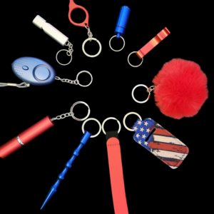 American Flag with Red pom pom