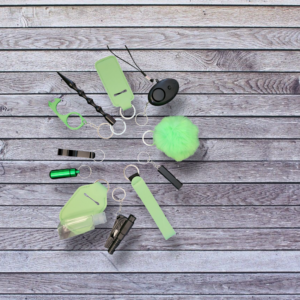 Lime green and Black 13 pieces