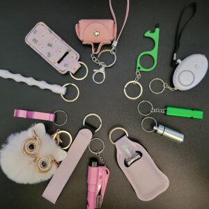 Pink daisy's, owl, and ear bud holder