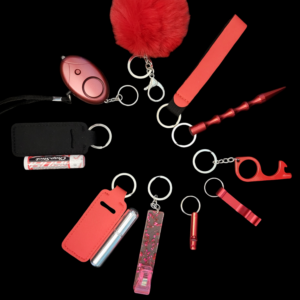 Red set with credit card grabber